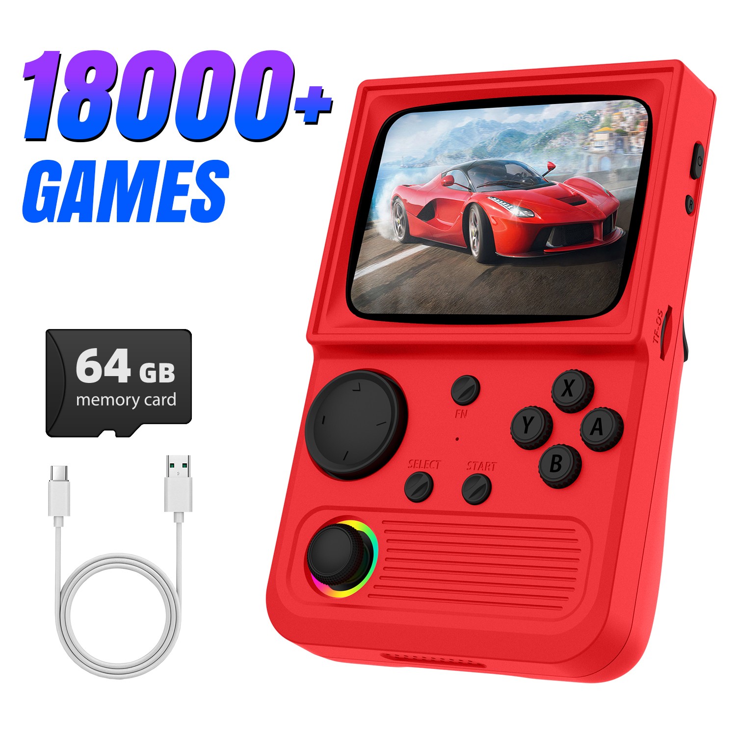 Retro TV Handheld Game Console 3.5» IPS Screen 22000