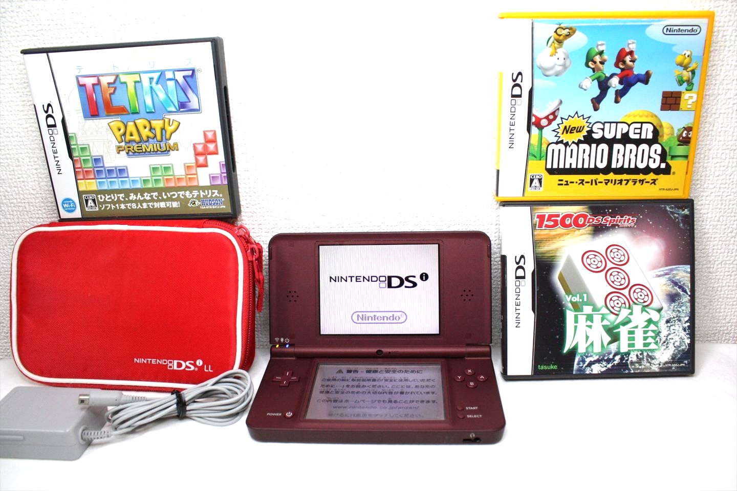 Nintendo DSi LL Console Wine Red UTL-001 Japanese version/ Tested w/case #450