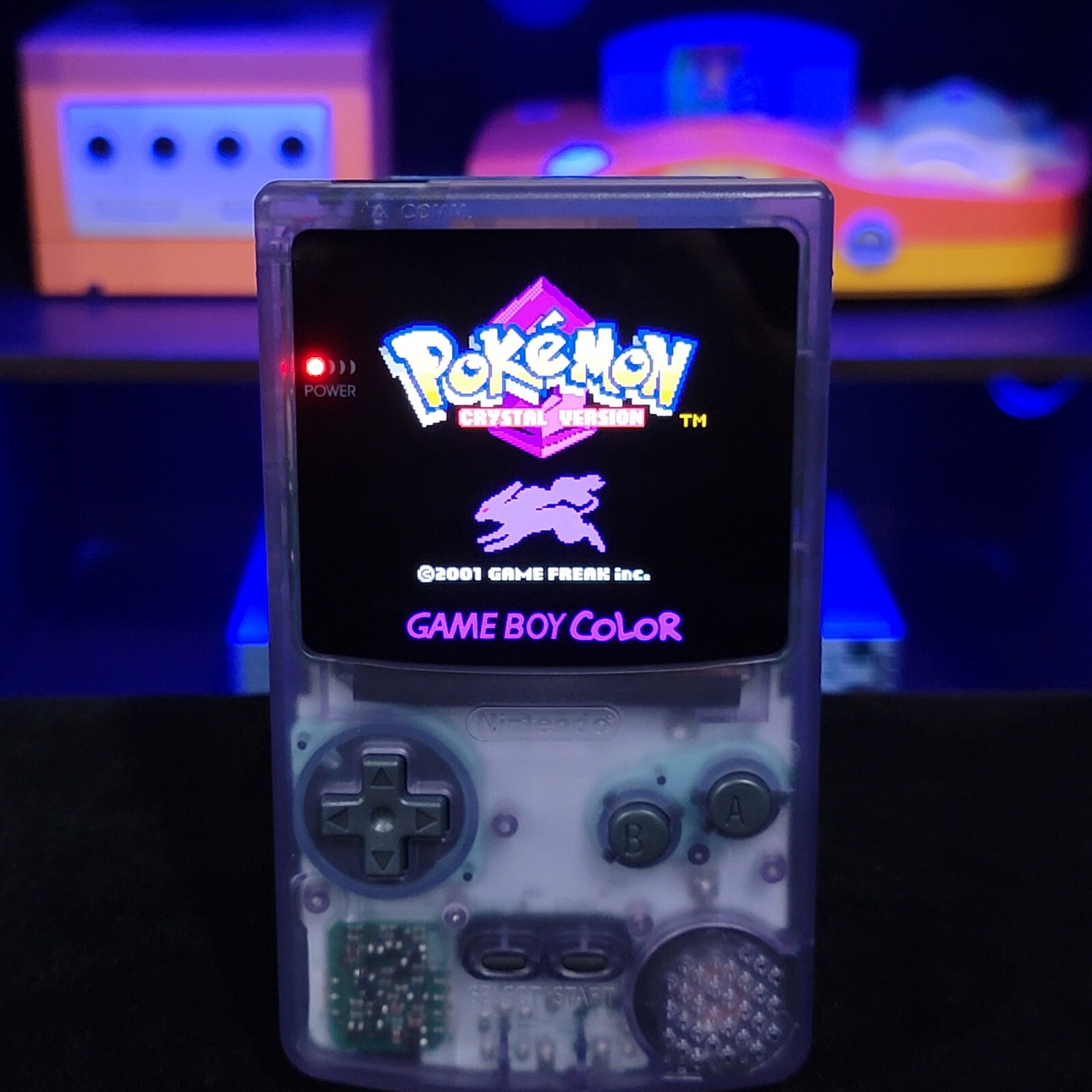 Atomic Purple Gameboy Color Console OLED Touch Screen GBC Game Boy