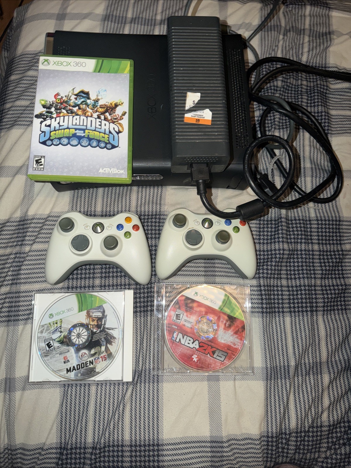 Xbox 360 Bundle HDD 2 Controllers And 3 Games Tested And Working