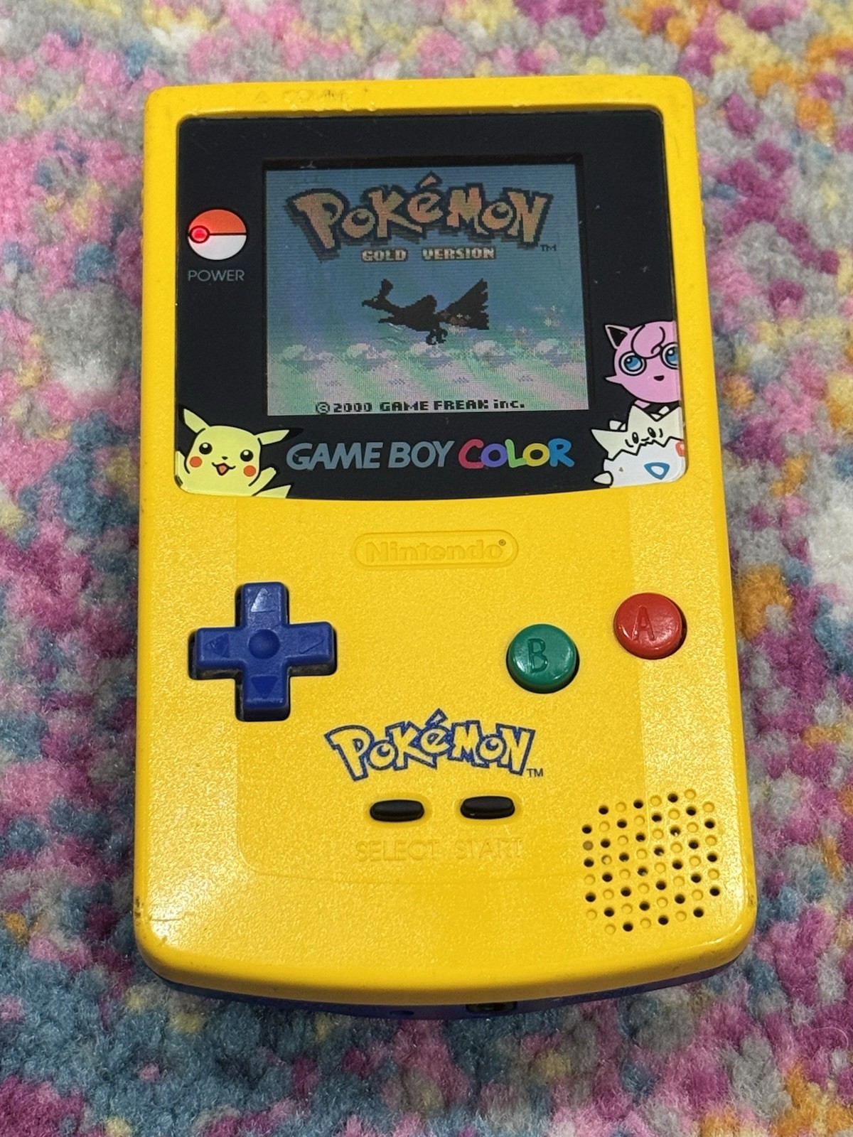 Nintendo Game Boy Color Handheld Pokémon Pikachu Edition Genuine Works
