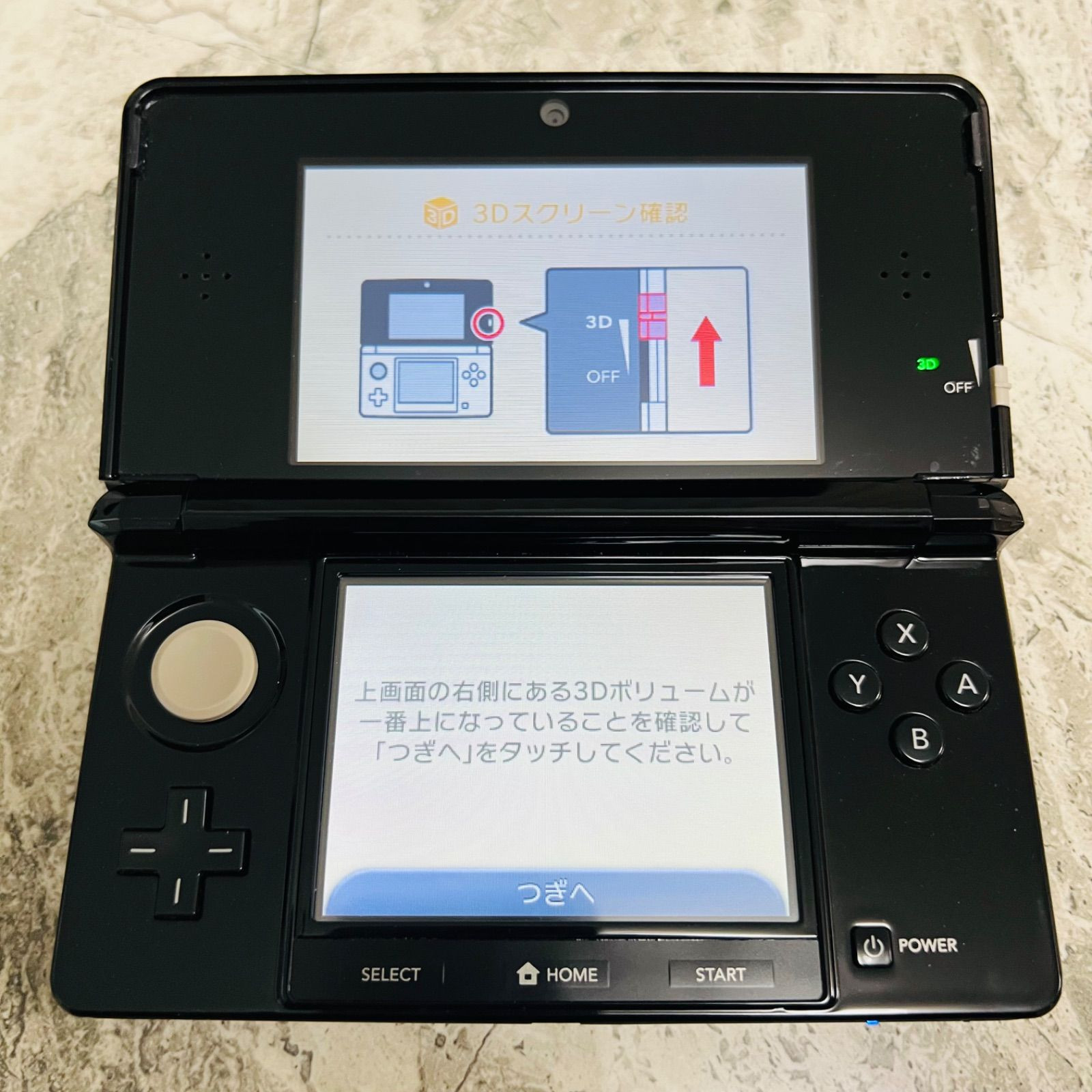Nintendo 3DS Clear Black Console CTR-001 Tested Working Handheld JP