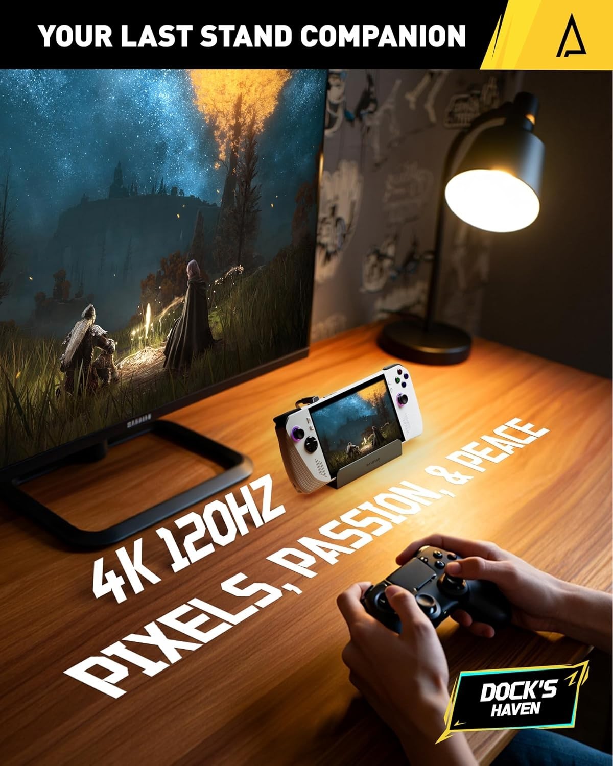 6-in-1 4K@120Hz Gaming Dock for ROG Ally, Steam Deck & Legion Go with 100W Power