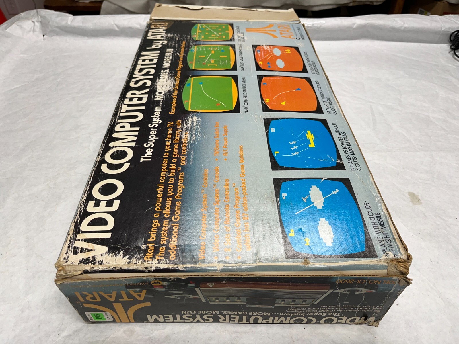 1982 ATARI VCS CX2600 *6 Switch* Console System in Original Matching Box Package