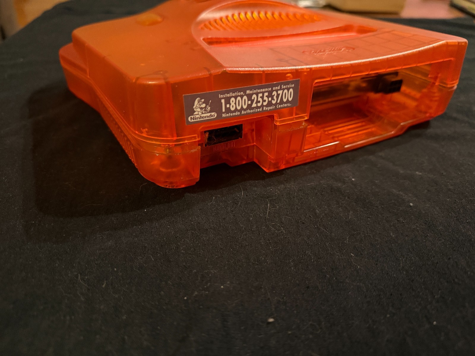 Fire Orange Nintendo 64 Console NUS-001 USA NTSC Cleaned Tested – SHELL DAMAGE-