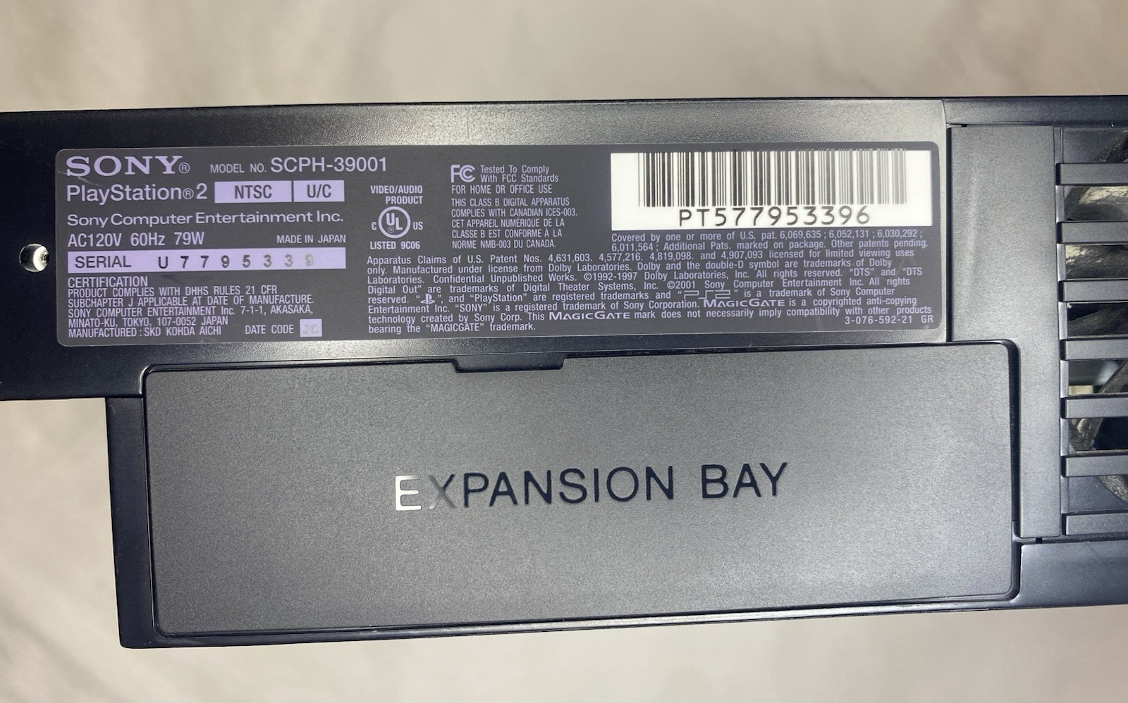 Sony PlayStation 2 Console/ Av and Power Cable