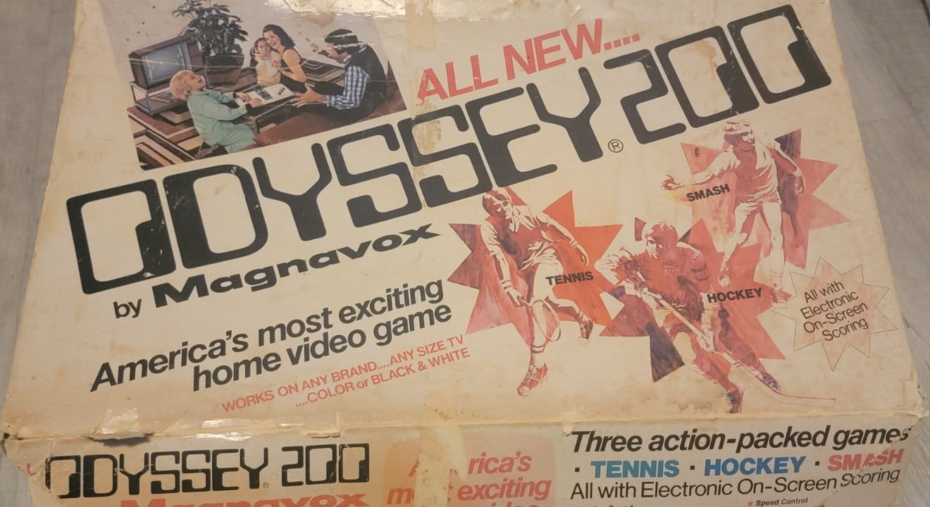 Magnavox Odyssey 200 Home Video Game Console RF Box Manual Beige