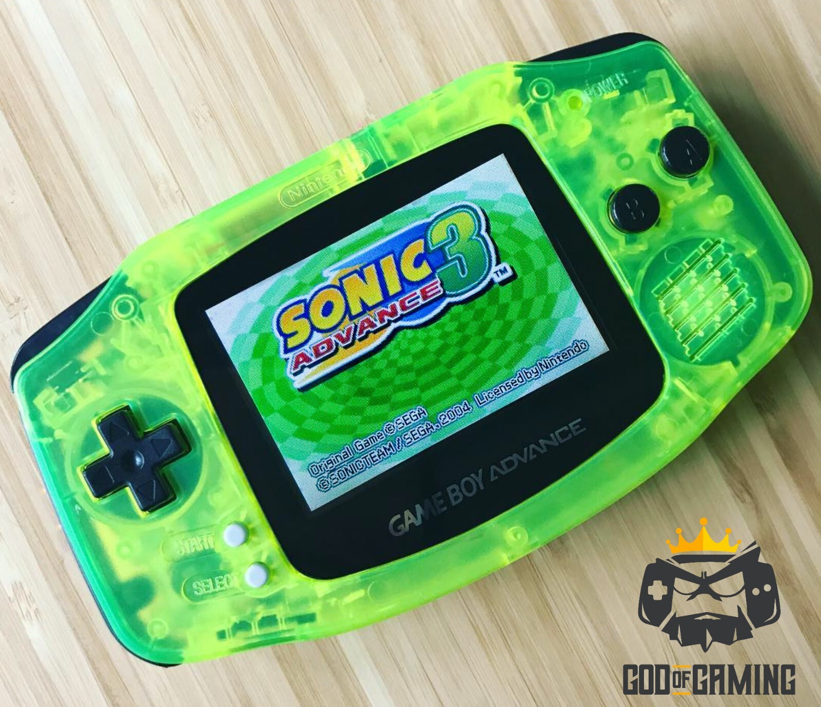 Nintendo Game Boy Advance GBA Neon Yellow System 101 V5 IPS LCD Backlit Brighter