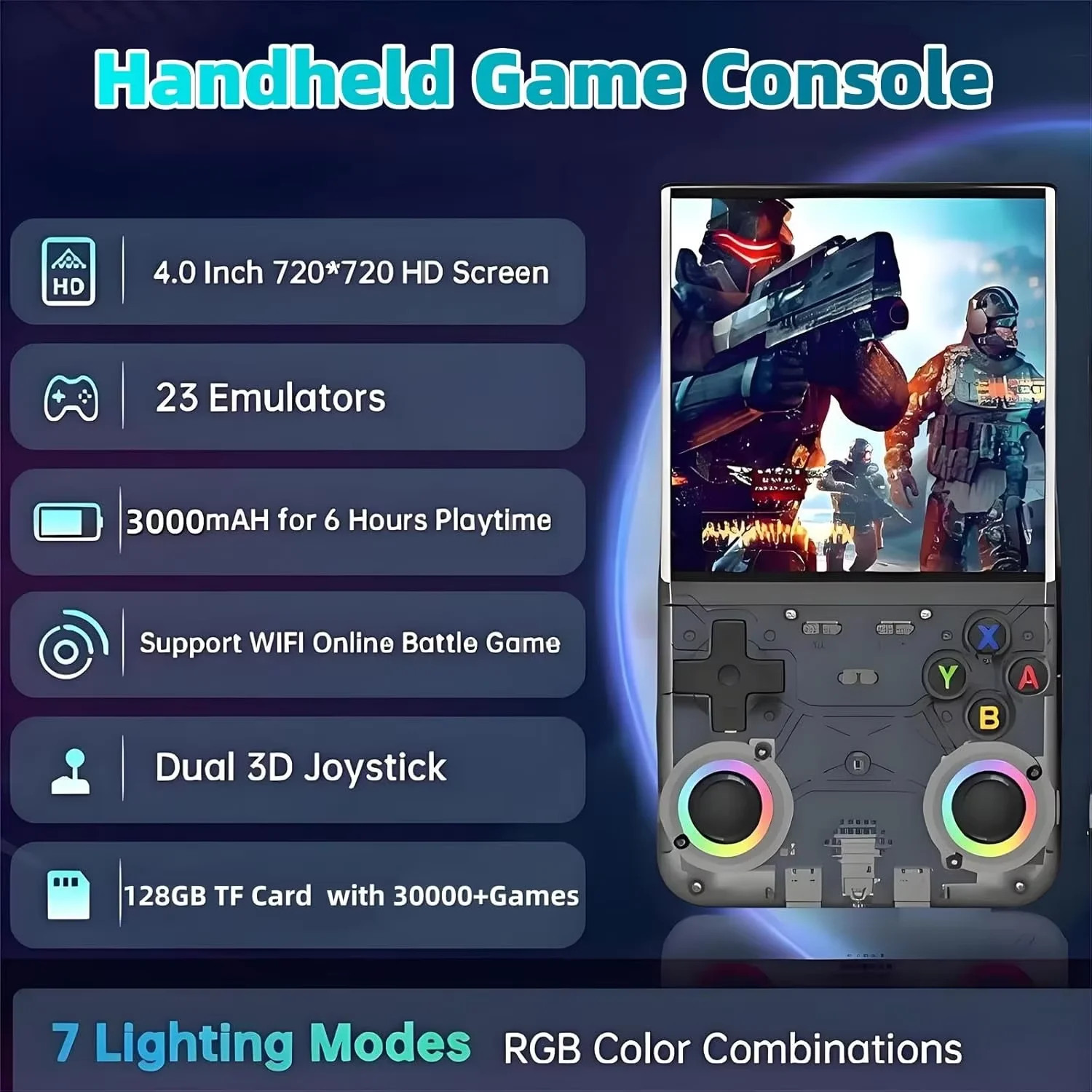 R36S Retro R36 Ultra Handheld Video Game Console IPS Screen 128GB Games Portable