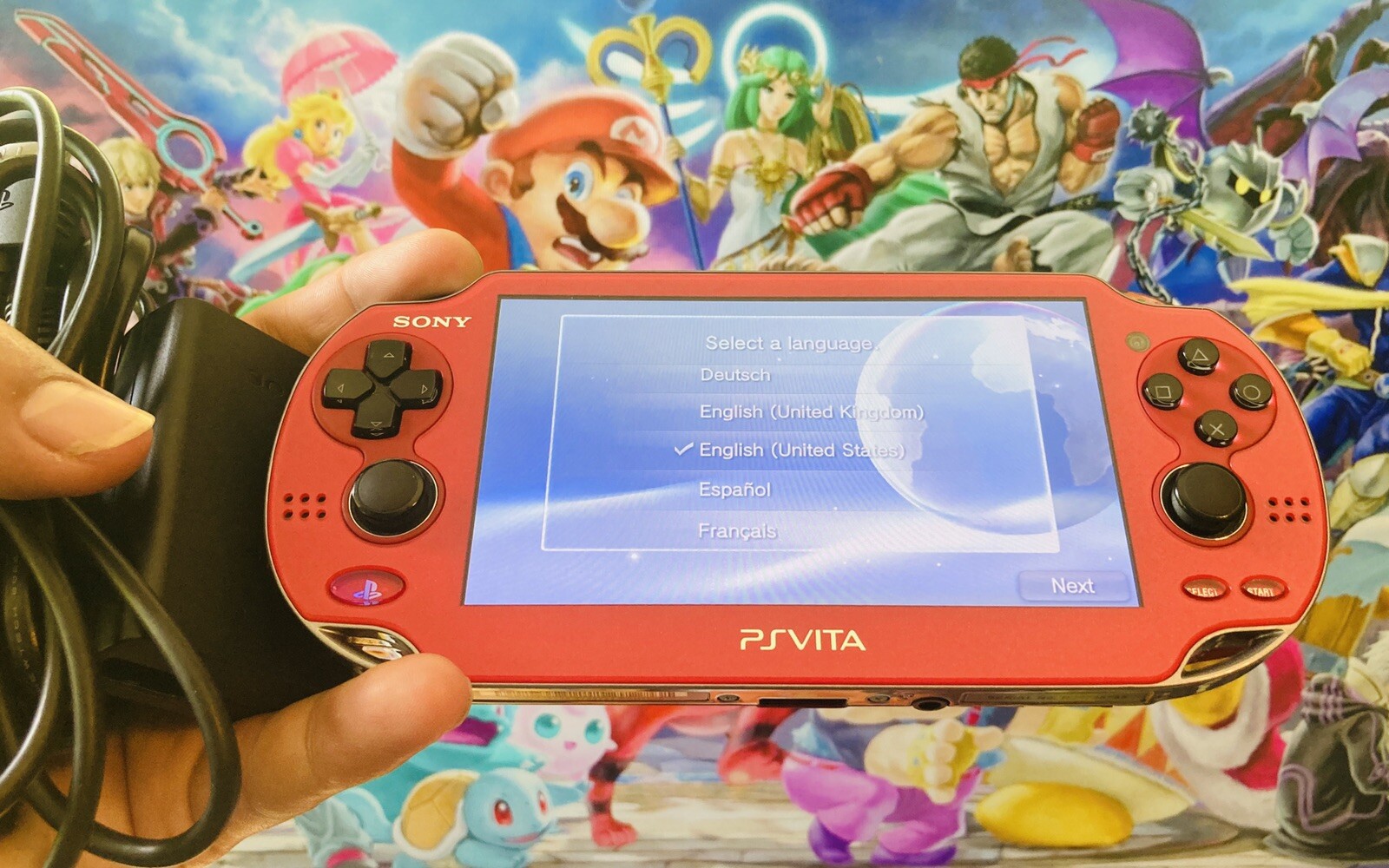 Cosmic Red Sony PlayStation PS Vita PSV Portable Console FAT OLED PCH-1000