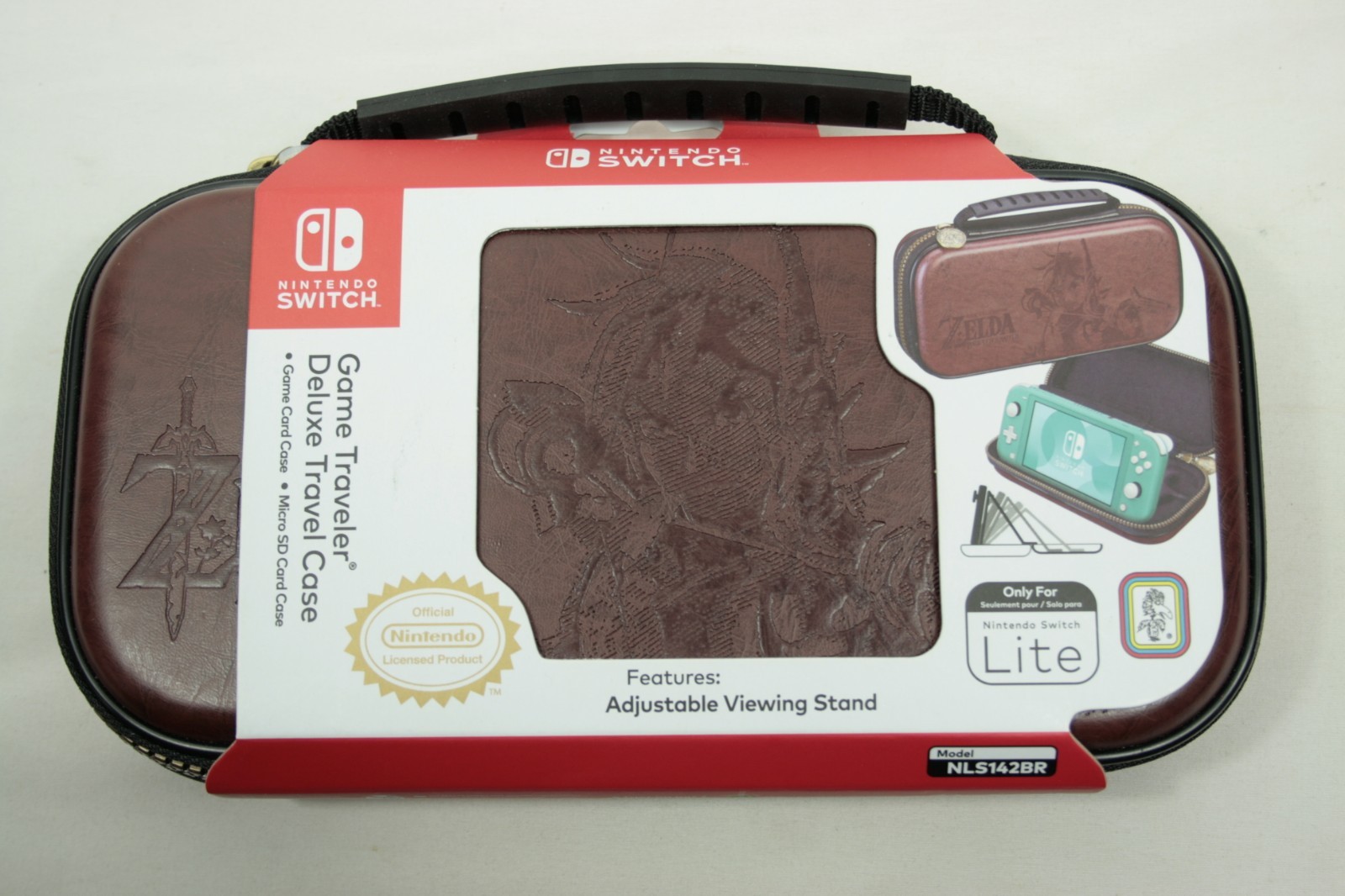 Nintendo Switch Lite Console Zelda Traveler Case Bundle Grey Tested & Working