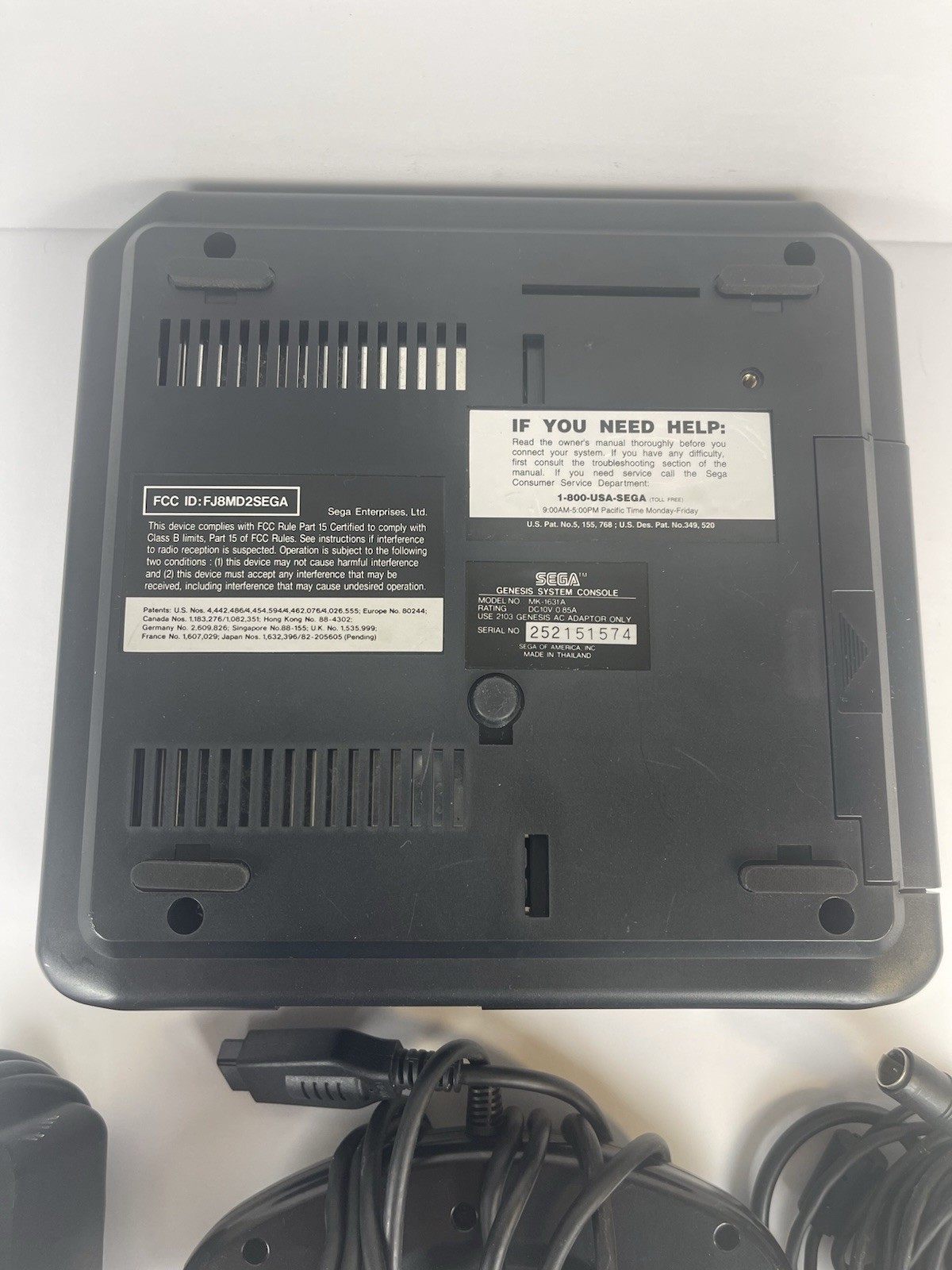 Sega Genesis Console Model MK-1631A With All Cords & 1 Original Controller