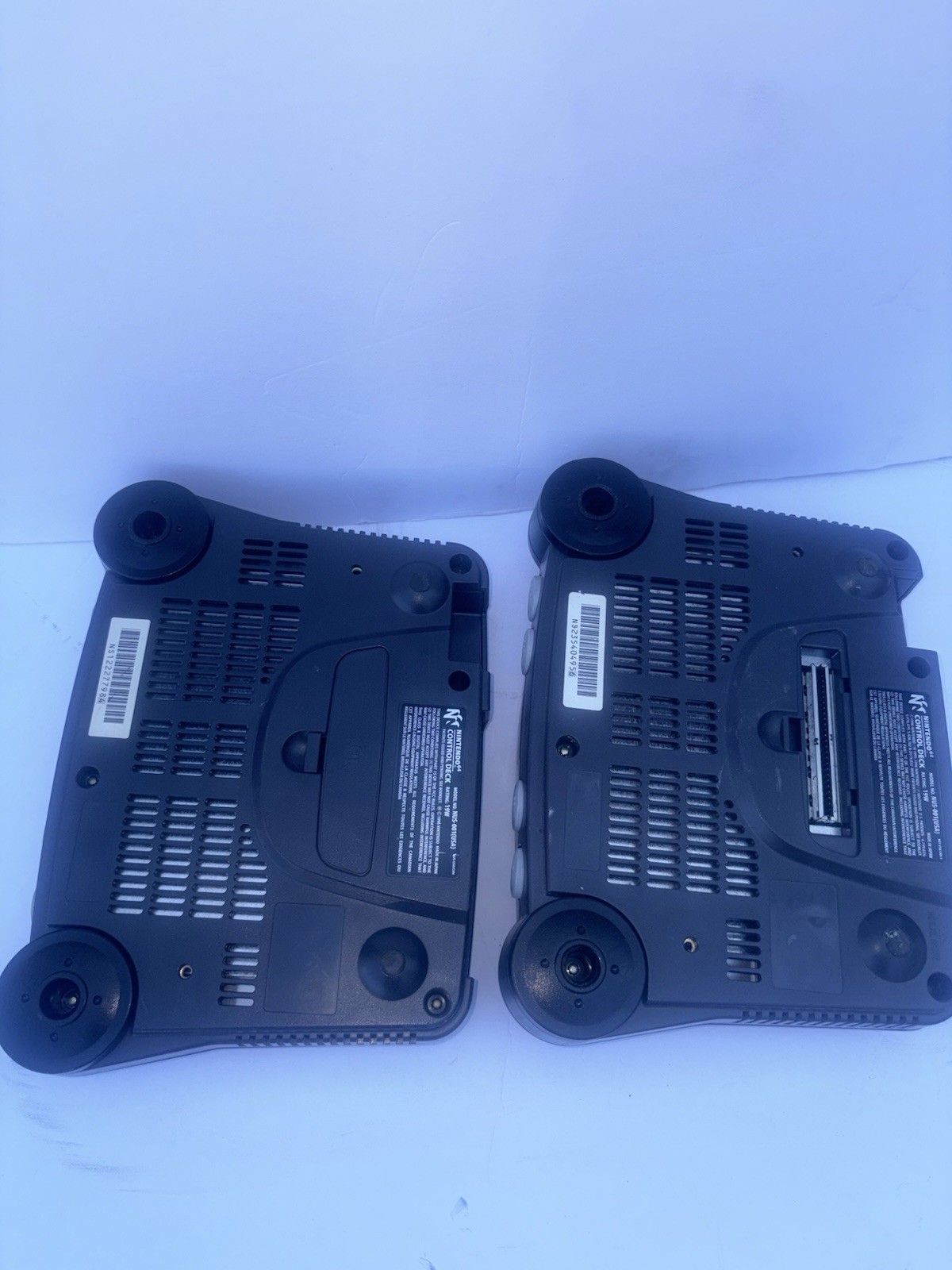 Lot Of 2 Nintendo 64 Charcoal Gray N64 Console Only W/ JUMPER PAK Untested As Is
