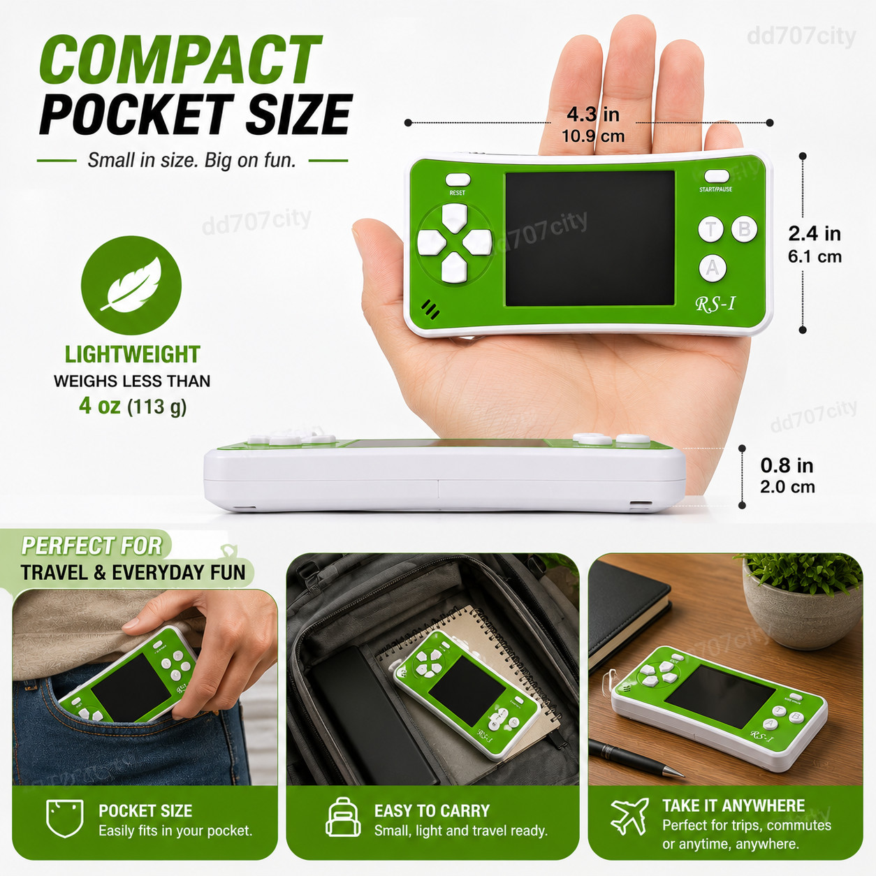Retro Handheld Game Console 150 Built-in Games Portable LCD Kids Gift Toy