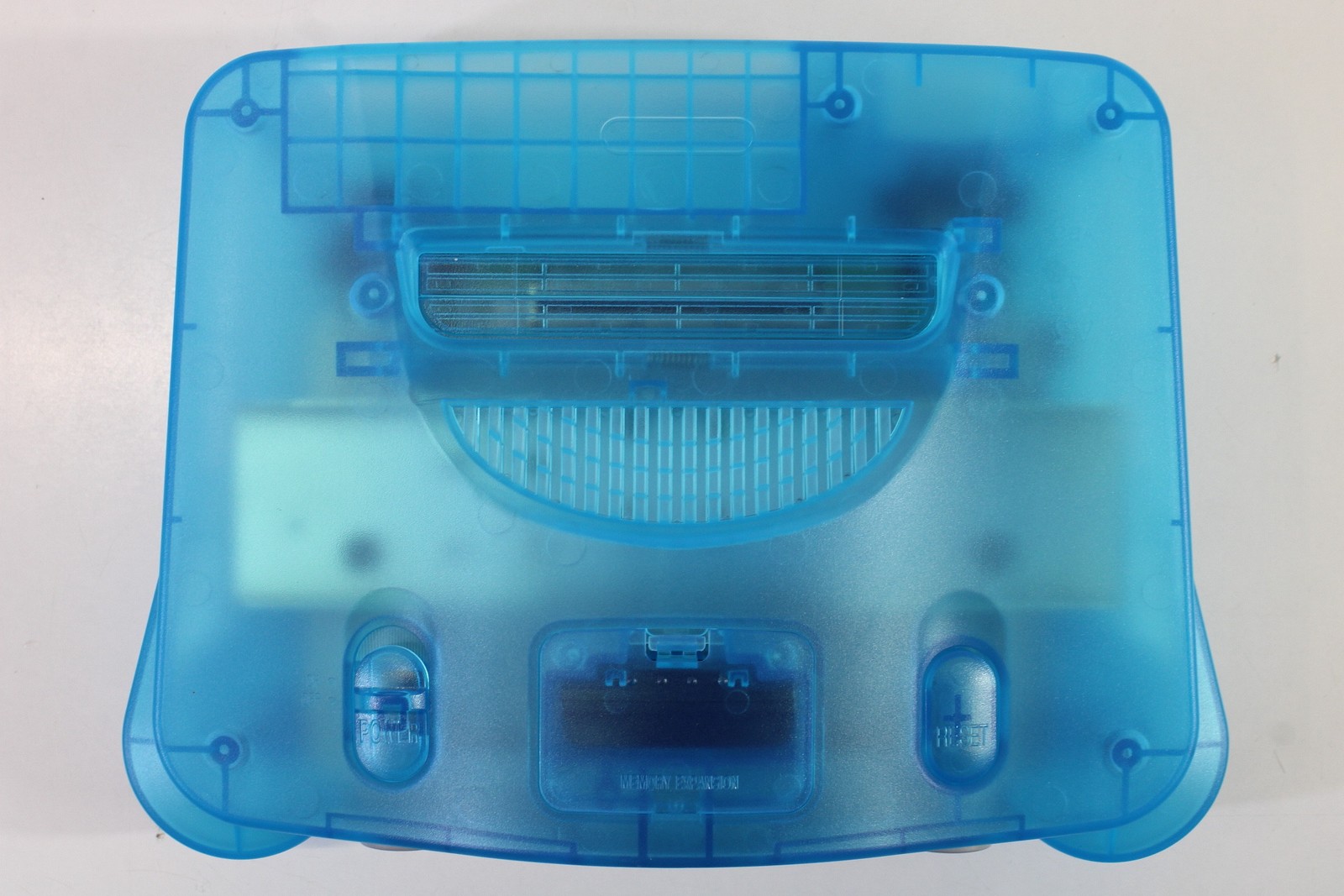 Nintendo 64 Clear Transparent Ice Blue Console Controller AC AV Bundle N64