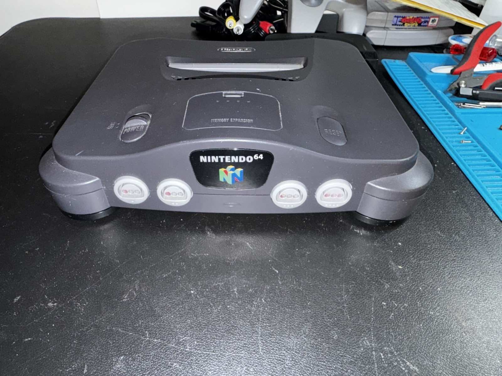 Nintendo 64 Console W/ Expansion Pak Controller 2 Games Pokemon Works Great! N64