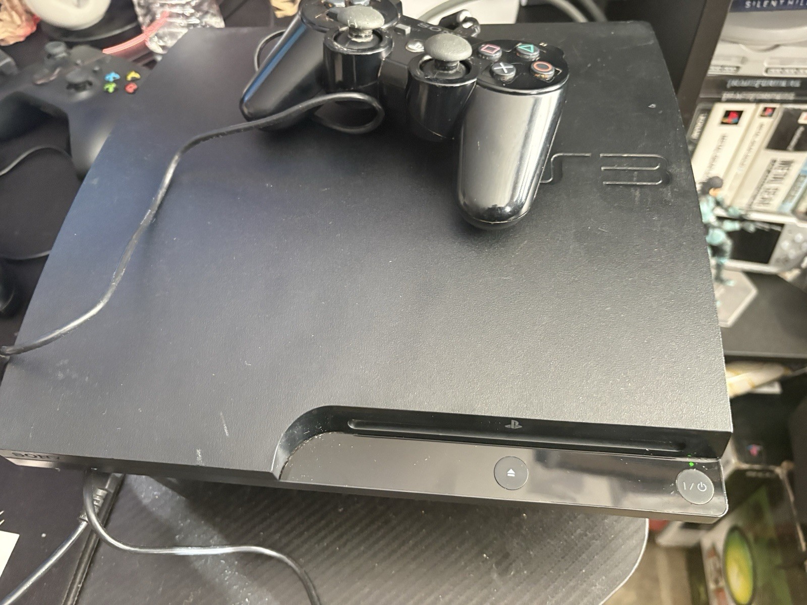 Sony Playstation 3 Slim Console W/ Oem Cables & Controller – Tested Works! 160GB