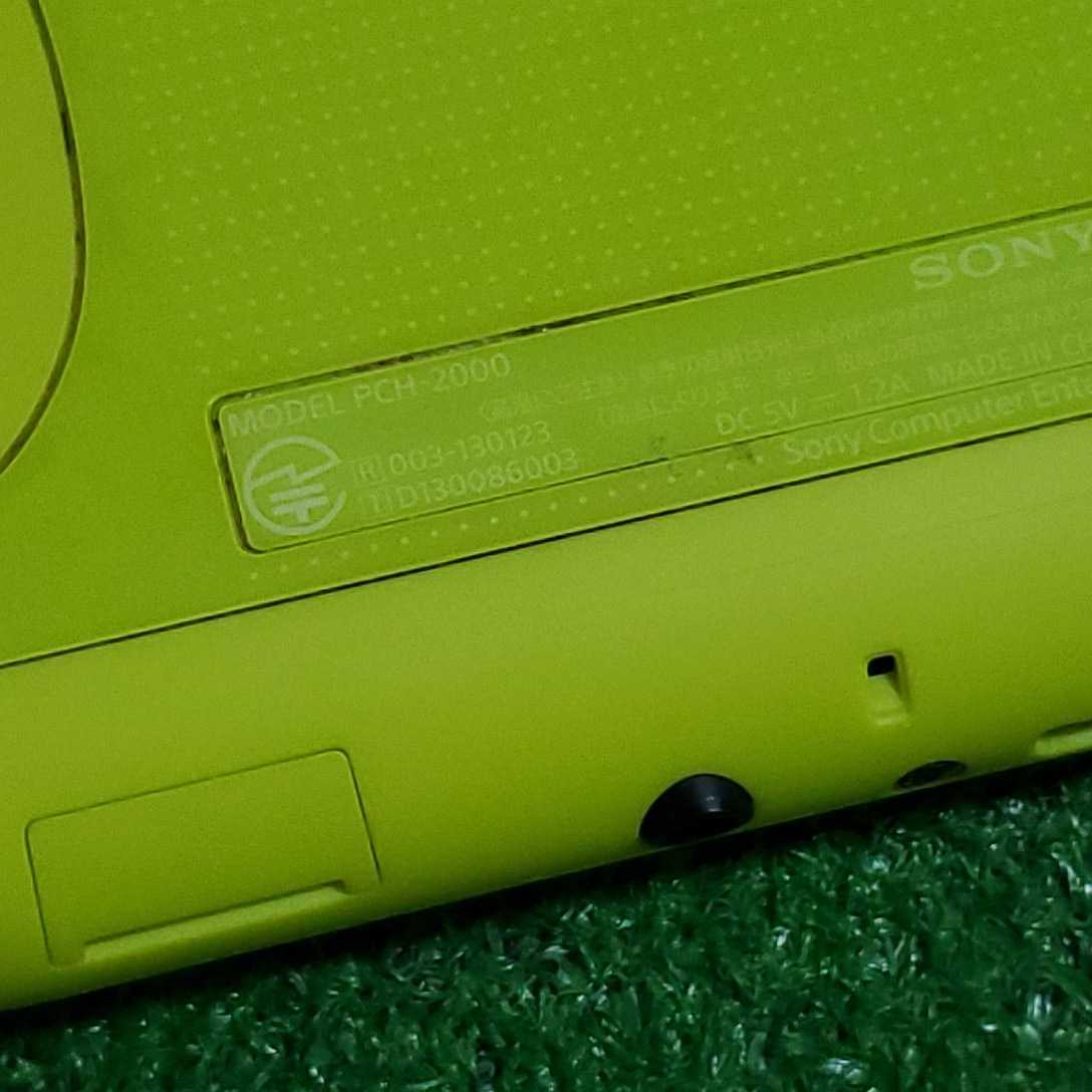 【Good】SONY PS Vita Wi-Fi Console PCH-2000 ZA13 White/ Lime Green Console Only FS
