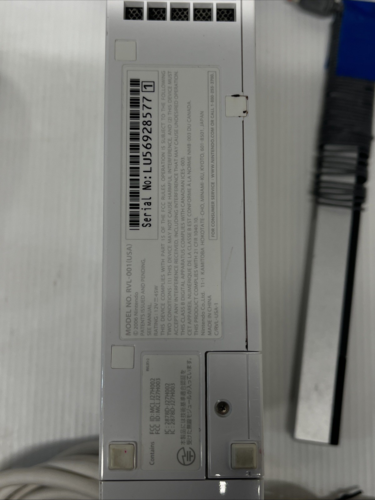 Nintendo Wii Console Bundle – RVL-001 3 Controllers AC Adapter Sensor Bar WORKS