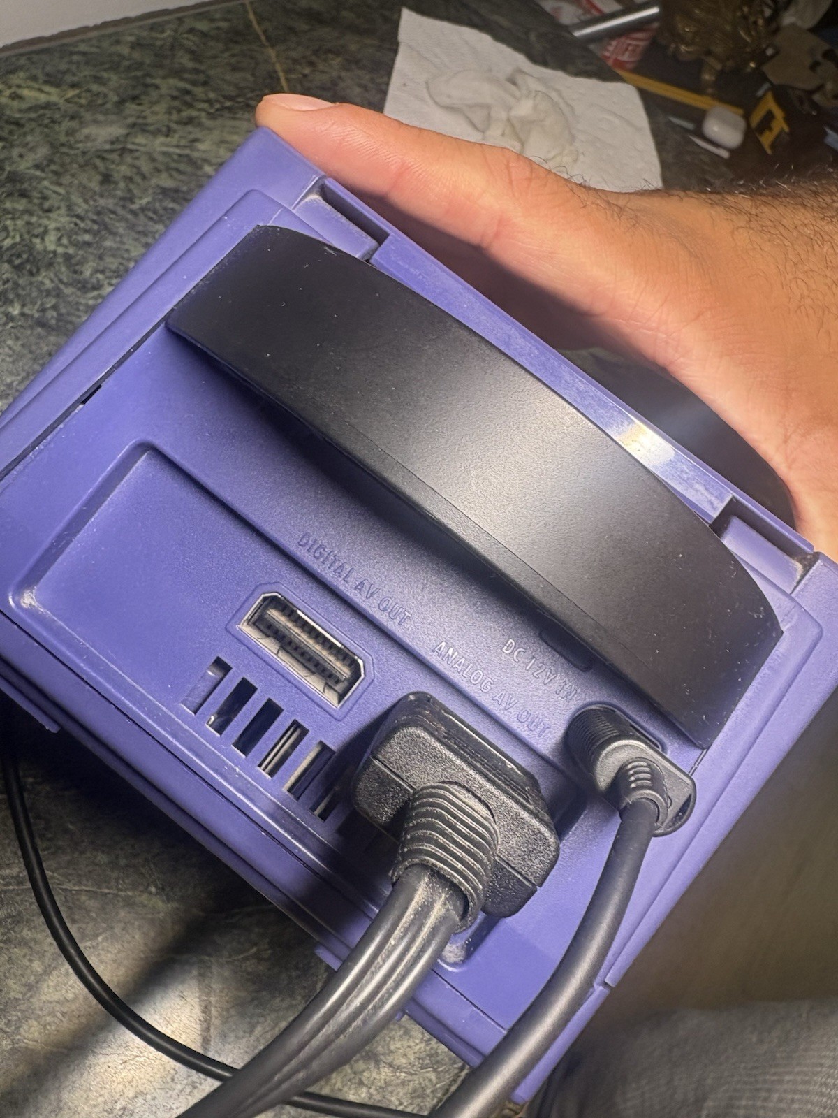 Nintendo GameCube Indigo Console Bundle OEM Controller Cords Tested Working