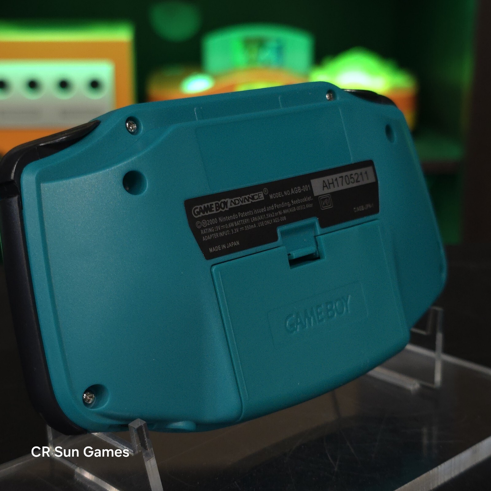 Teal Game Boy Advance GBA Console with iPS V5 Backlight Backlit LCD MOD Console