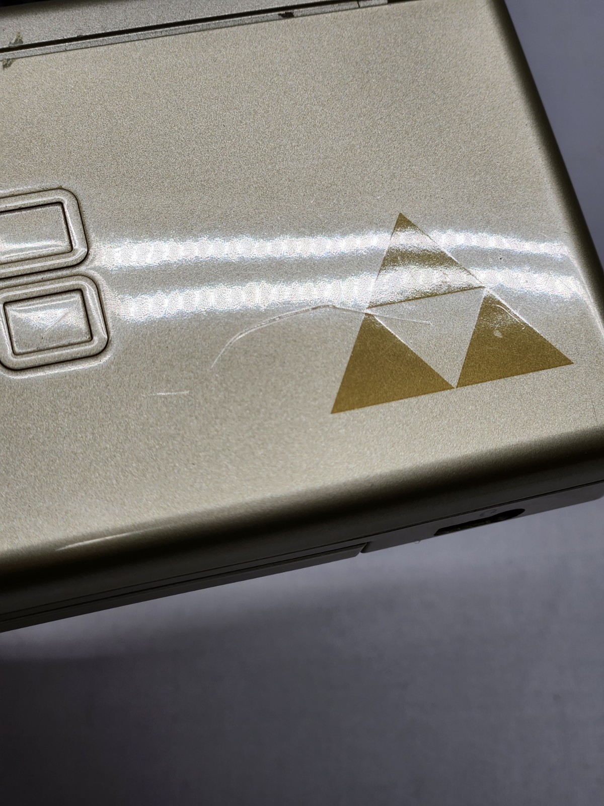 Nintendo DS Lite Gold Zelda Edition Handheld Console w/ Triforce Logo