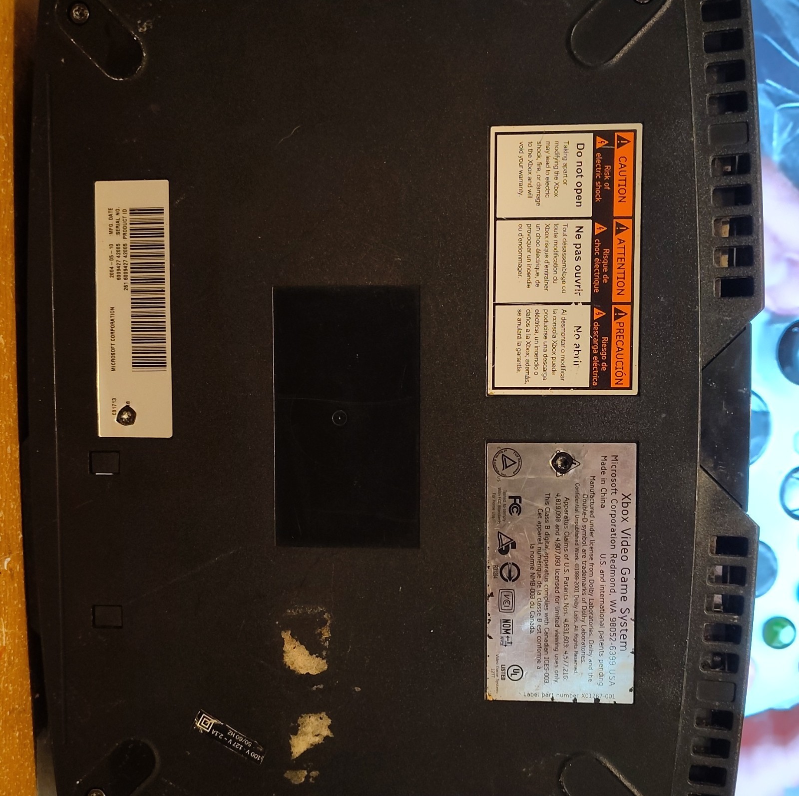 Microsoft Xbox Original Home Console Black Gray Component RCA Internet Browsing