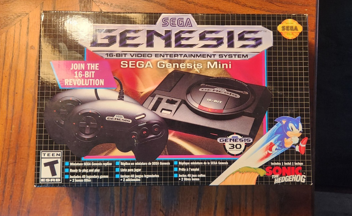 SEGA Genesis Mini Microconsole Black HDMI 720p Preloaded Games NTSC-U/C