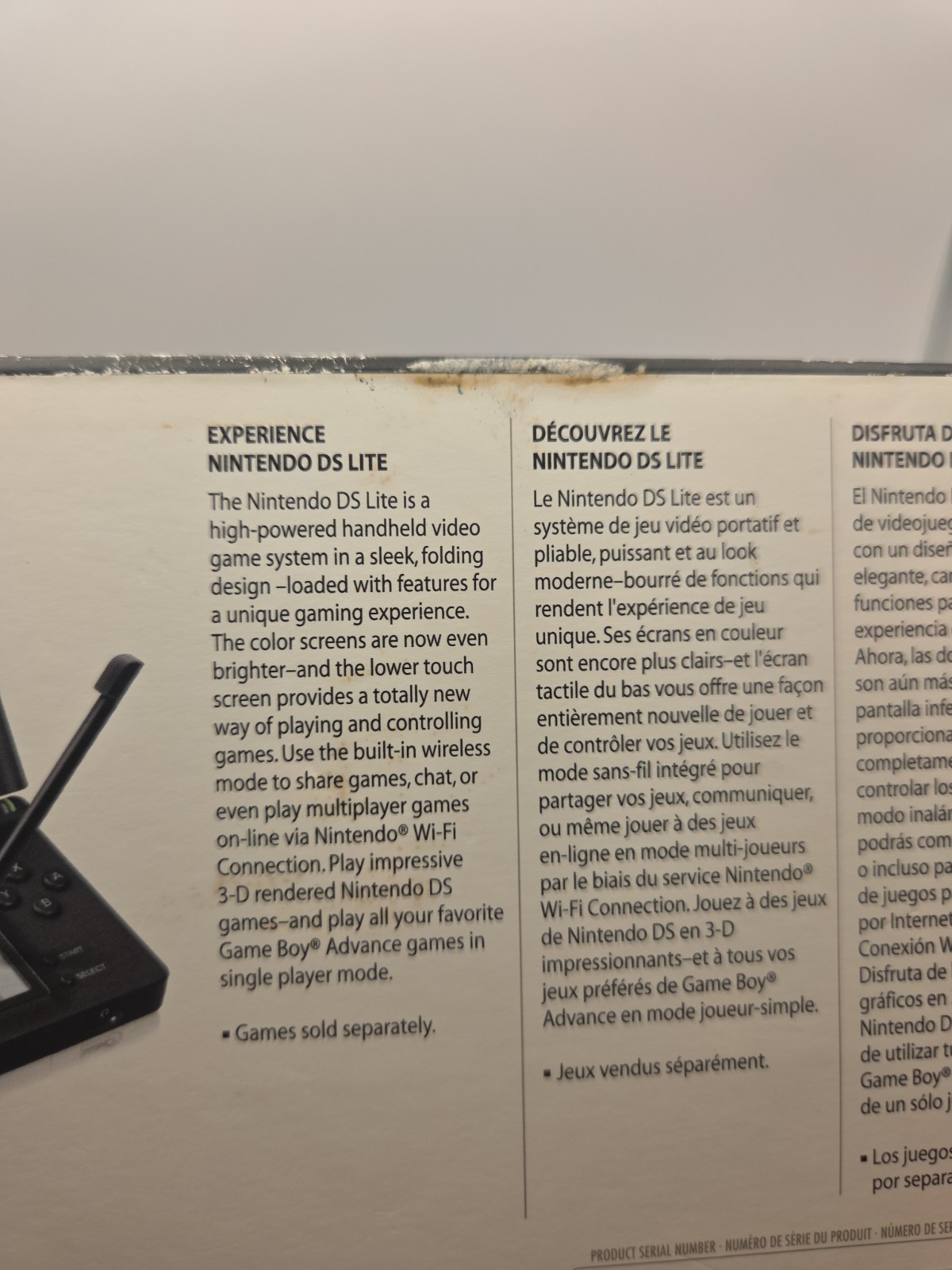 Nintendo DS Lite System – Black In Box CLEAN!