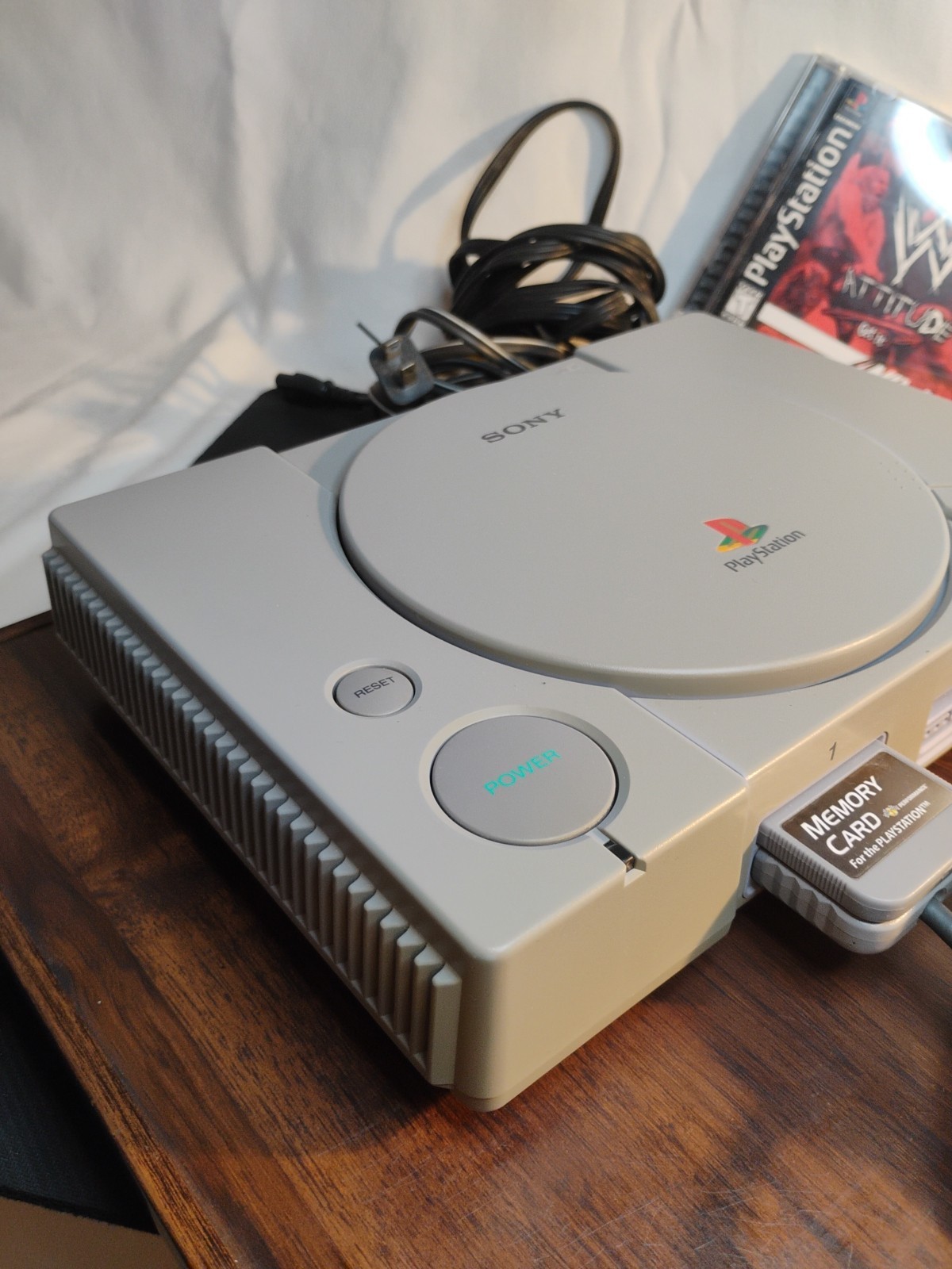 🔥1998 SONY PlayStation PS1 SCPH-7001 Controller & Cords Tested & Working Games