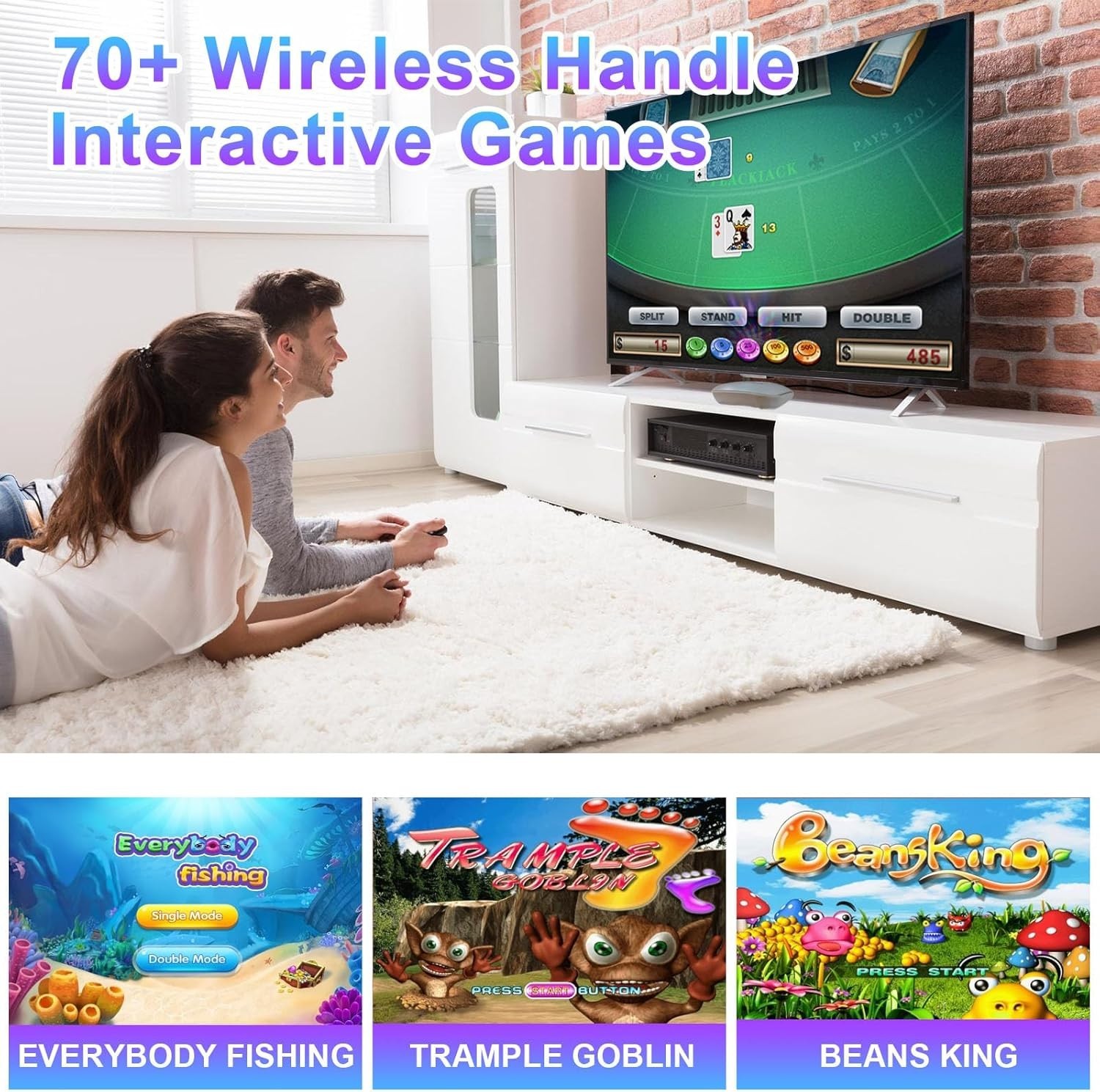 Plug & Play TV Game Console for Kids & Adults – 100 Interactive Games