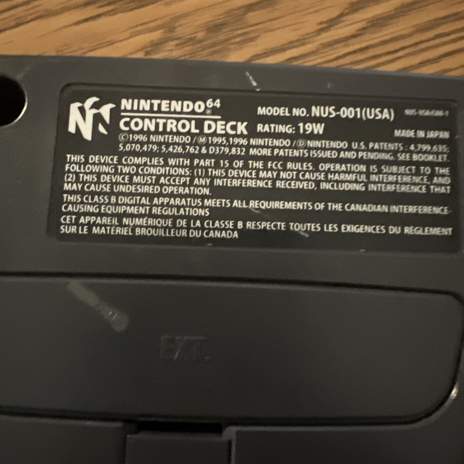 Nintendo 64 System 32MB Home Console – Black UNTESTED NO CORDS