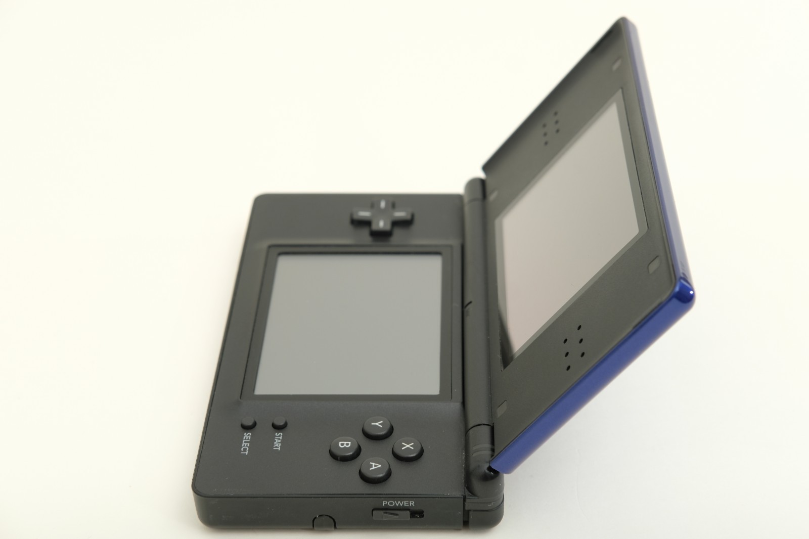 Nintendo DS Lite Handheld Cobalt and Black w/stylus, gba cover, charger USG-001