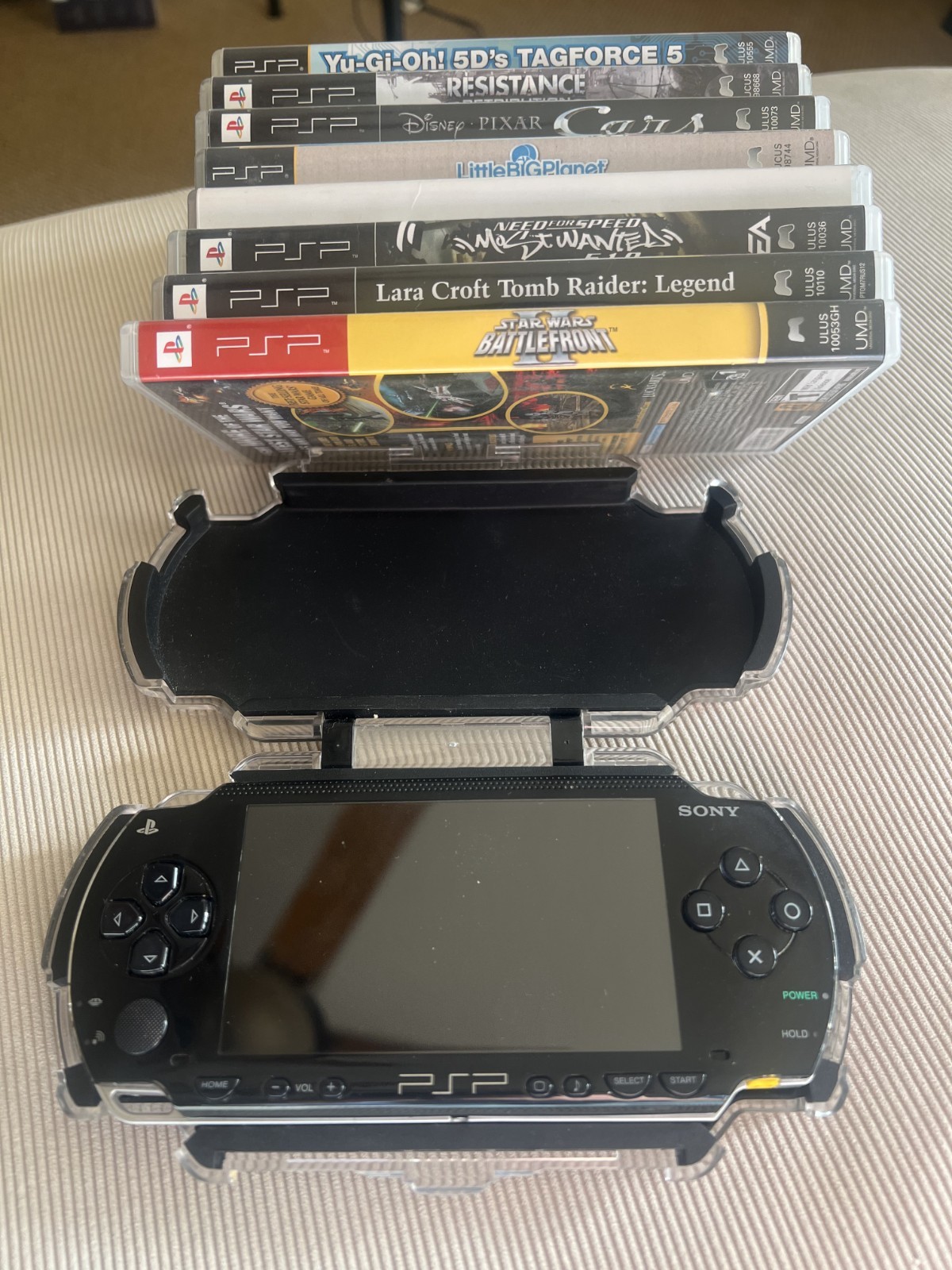 Sony PSP w/ 8 Games and Hardcase [Charger Not Included, PLEASE READ DESCRIPTION]