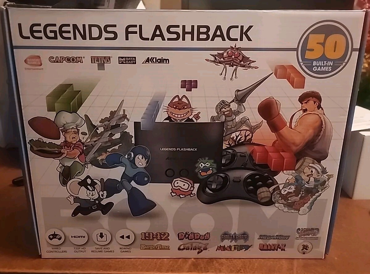 Legends Flashback Console 2 Controllers 50 Built In Video Games + An HDMI Cord!