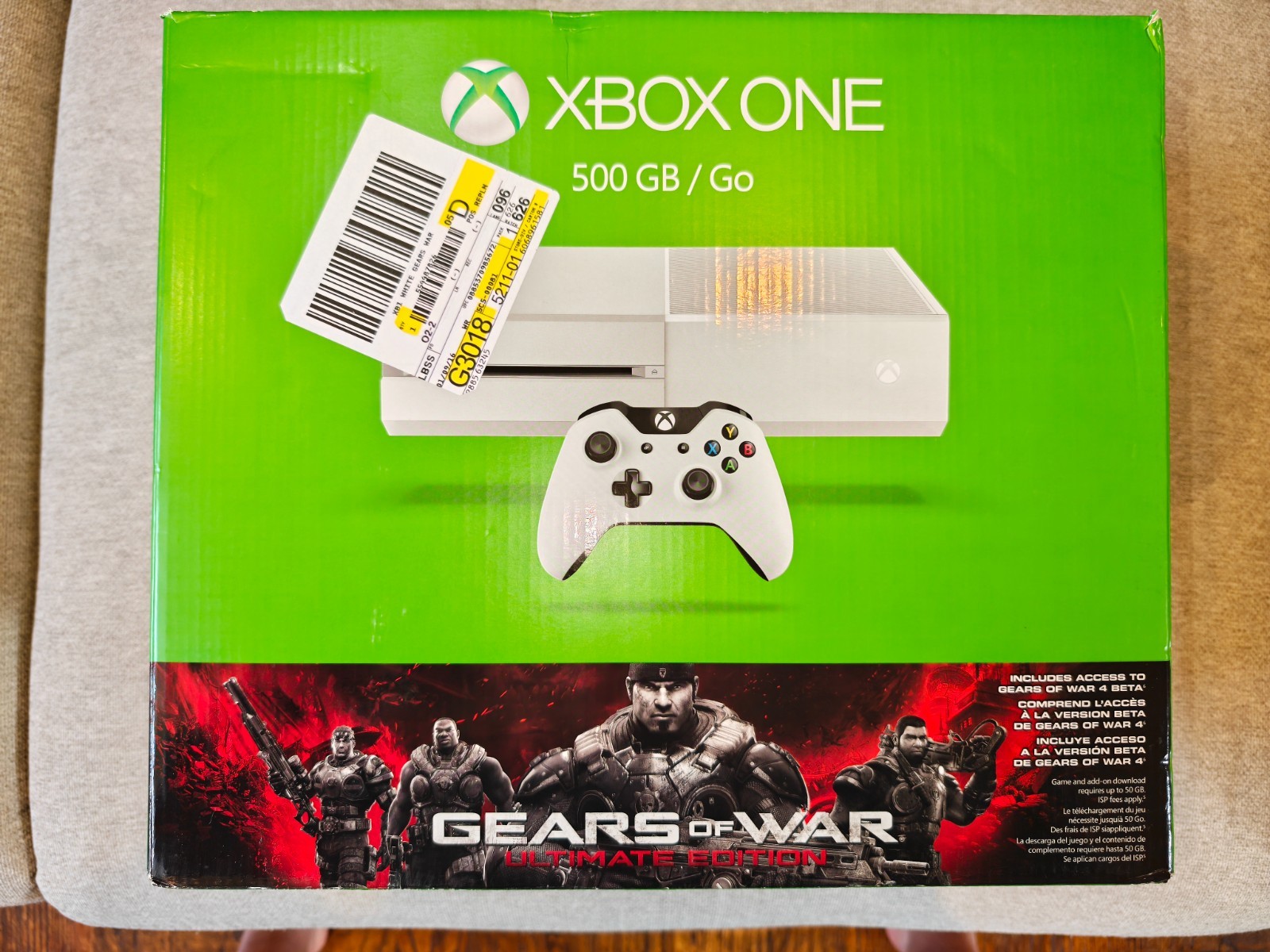 XBOX ONE 500GB CONSOLE WHITE GEARS OF WAR ULTIMATE EDITION BRAND NEW…READ DESC