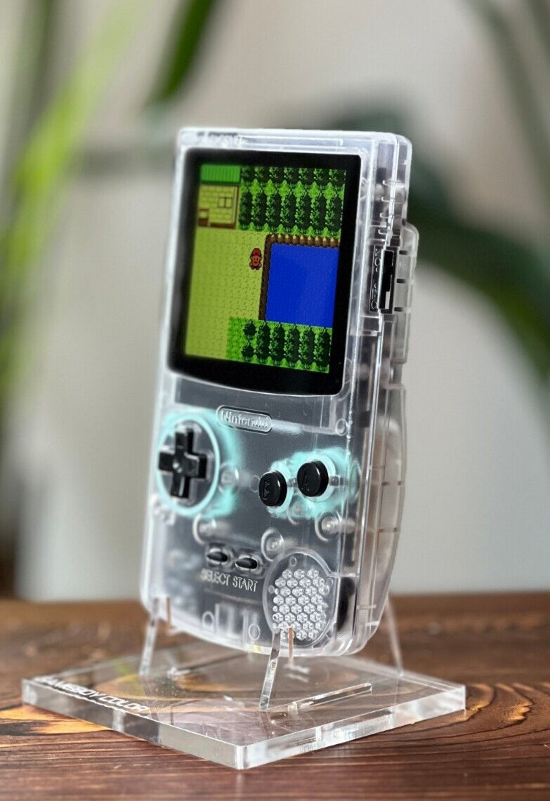 Clear 💎 FPGBC Gameboy Color GBC Funnyplaying XL IPS Screen USB-C Console