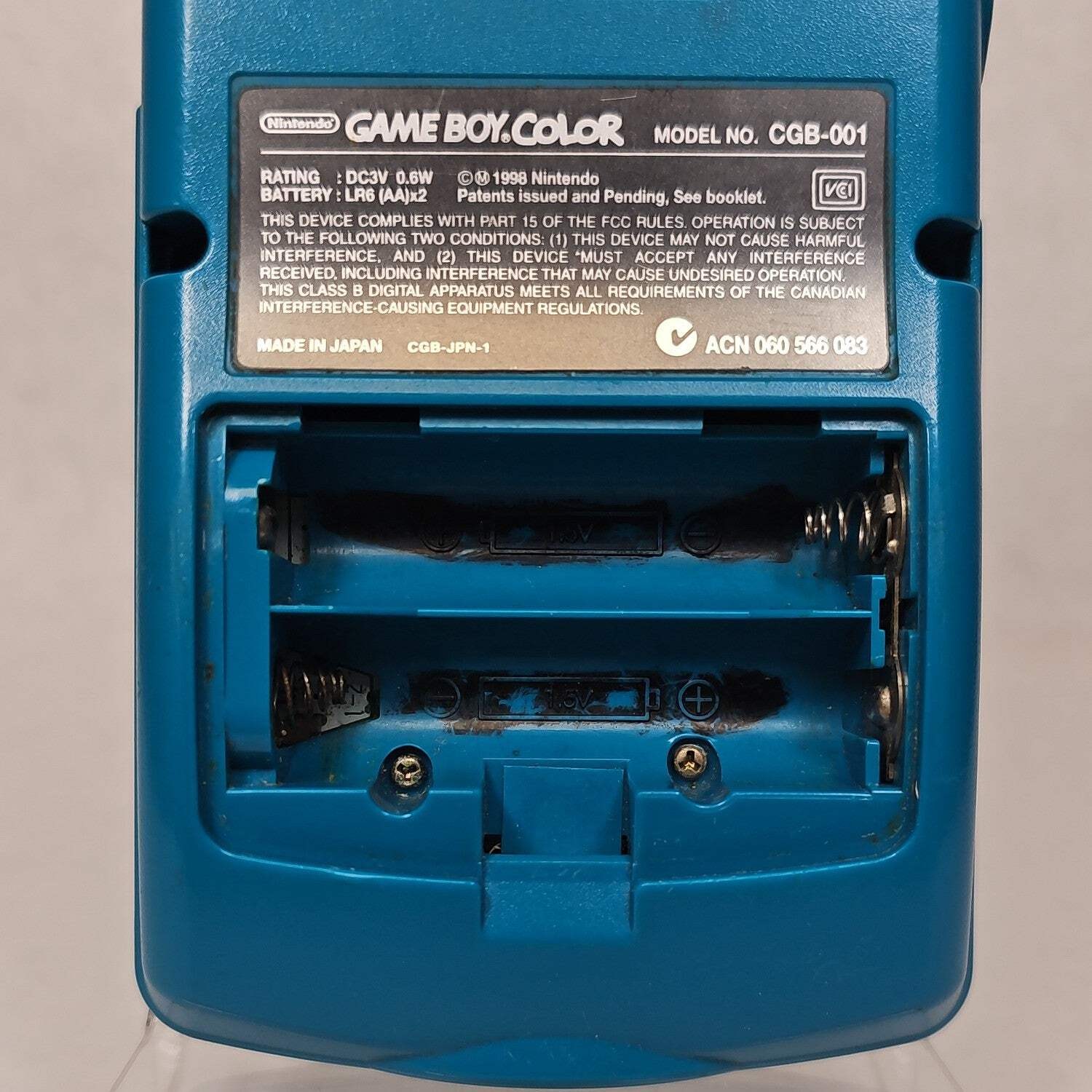 Nintendo Game Boy Color Handheld Game Console Only CGB-001 Teal NO BATTERY COVER