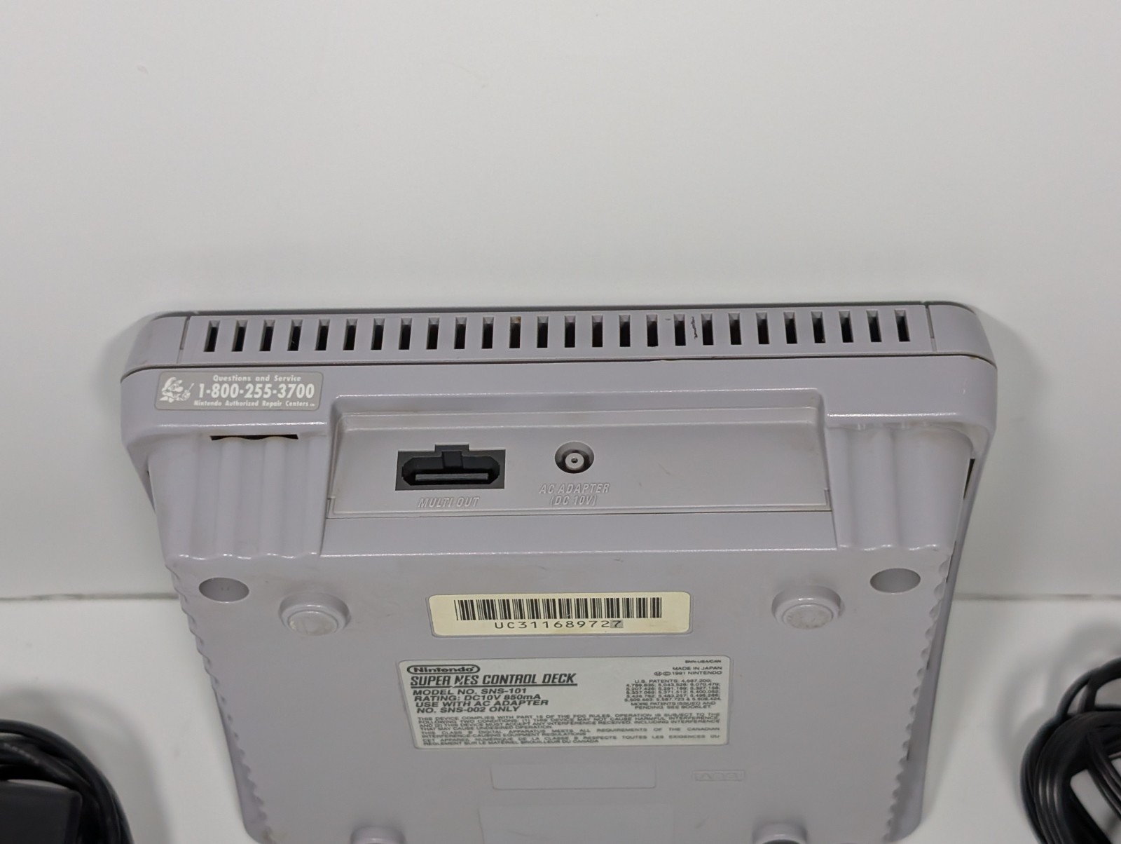 Super Nintendo SNES JR. Console OEM Controller + Cables – Works Great