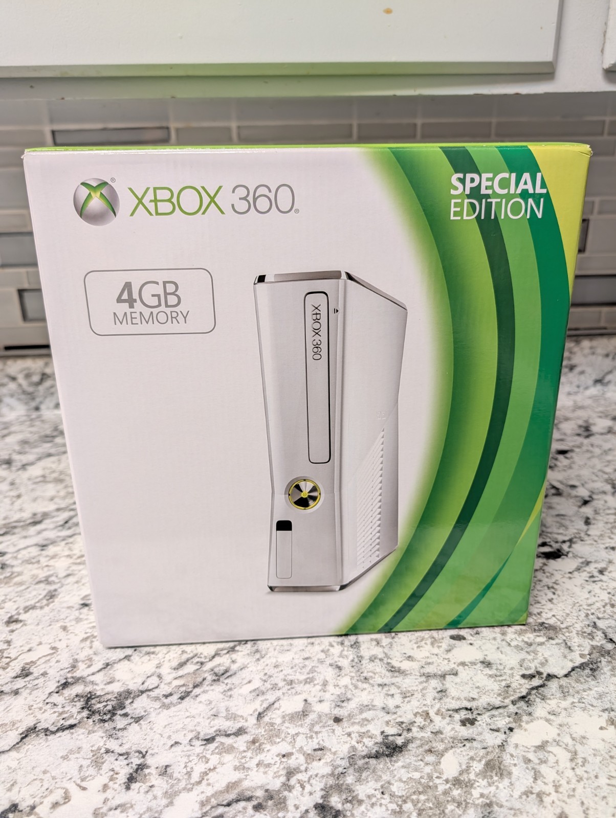 2012 Microsoft Xbox 360 Slim 4GB White Console Skylanders Bundle New OPEN BOX