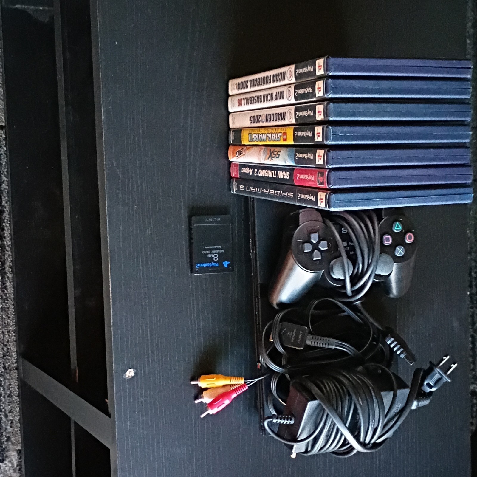 PS2 Slim Console Spiderman 3 Bundle: 7 Games, Controller & Memory Card (Tested)
