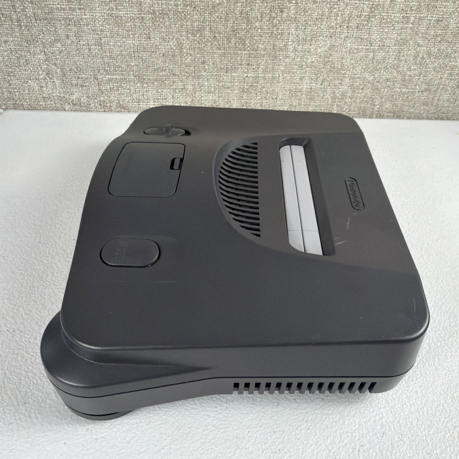 Nintendo 64 Console ONLY – NUS-001 (USA) – Charcoal Tested Working W/ Jumper Pak