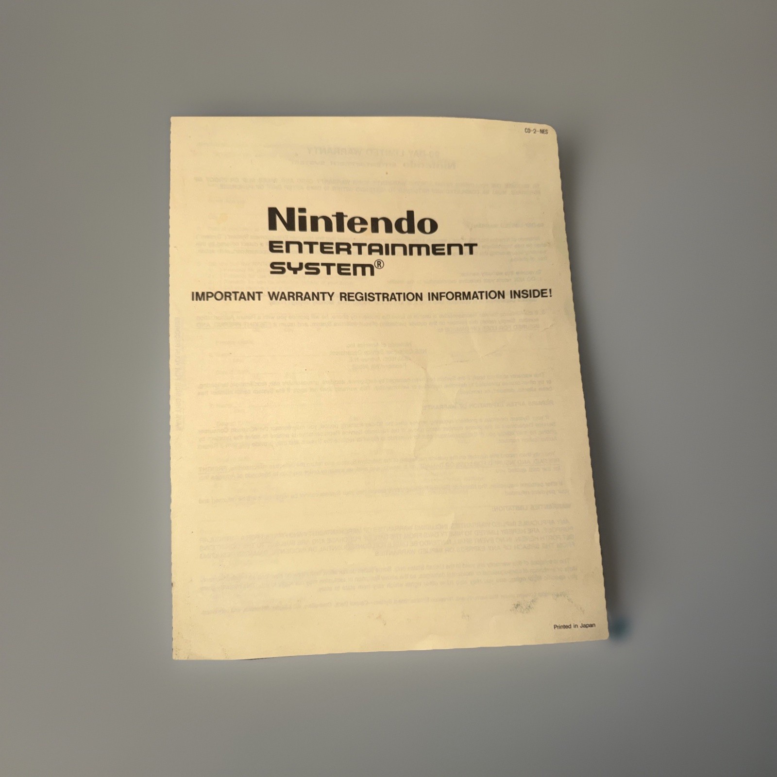 Original Nintendo NES Action Set Home Console – White/Gray