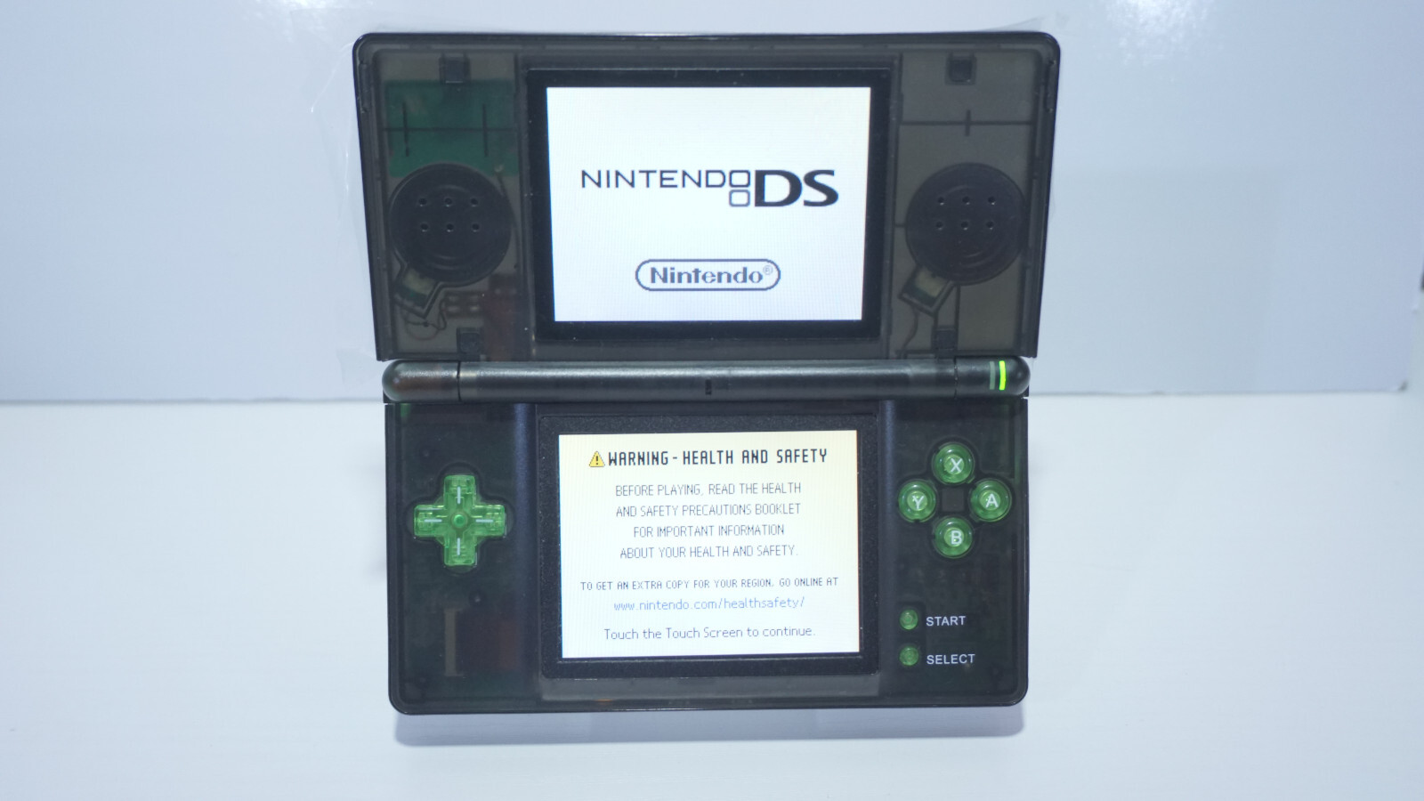 Nintendo DS Lite Transparent Clear Monster Black / Green Handheld System