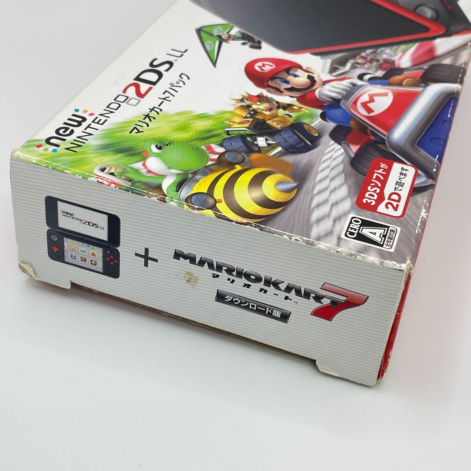 New Nintendo 2DS XL LL Mario Kart 7 Red Black Console NTSC-J (Japan) Working