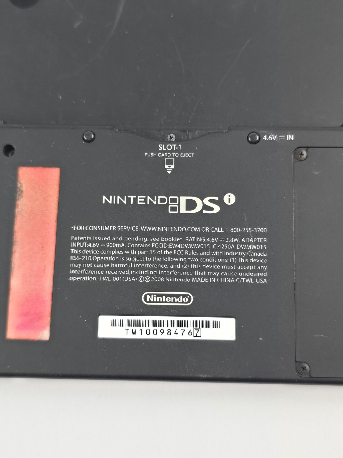 Nintendo DSi TWL-001 Black handheld system w/ Mario Kart -needs charger