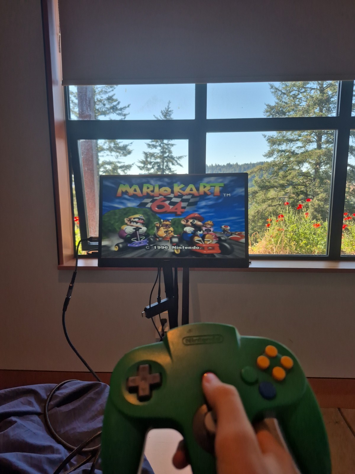 Nintendo 64 Black Video Game Console with Cables Tested Working