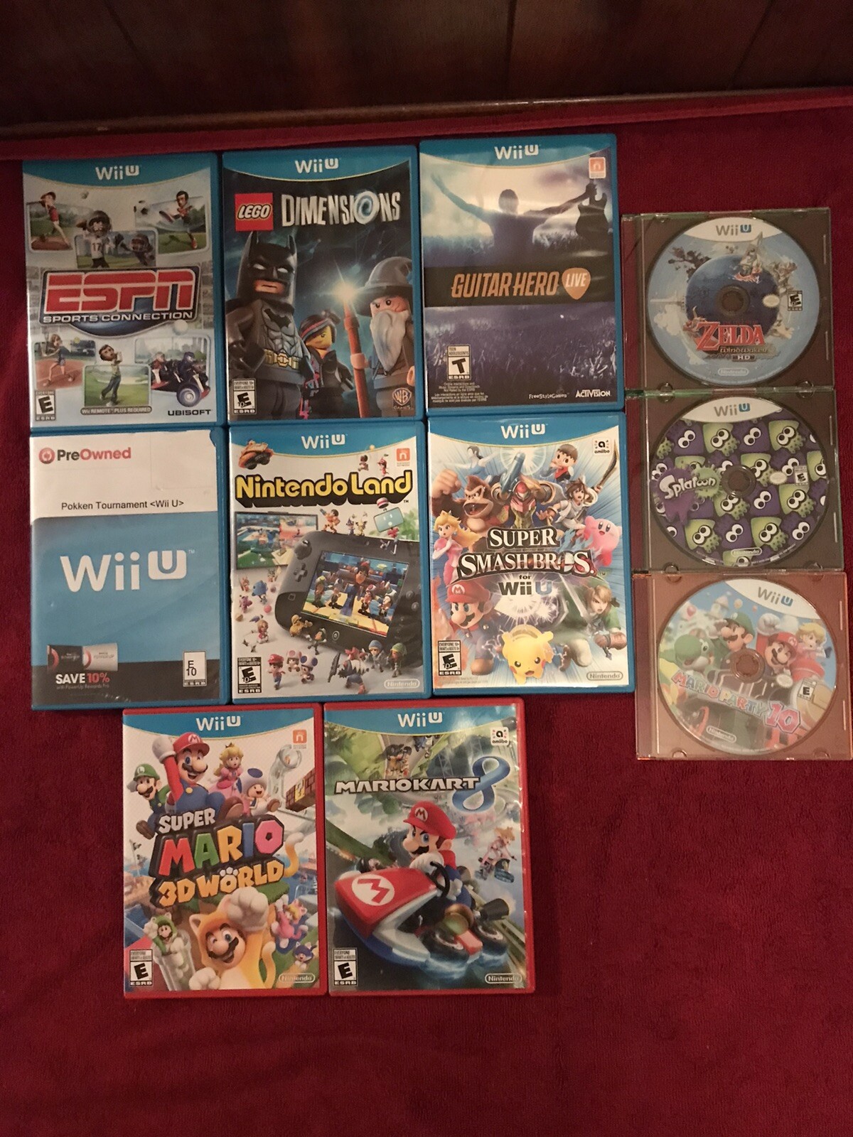Nintendo Wii U Basic Set 8GB White Handheld System, Power Cord & 11 Games