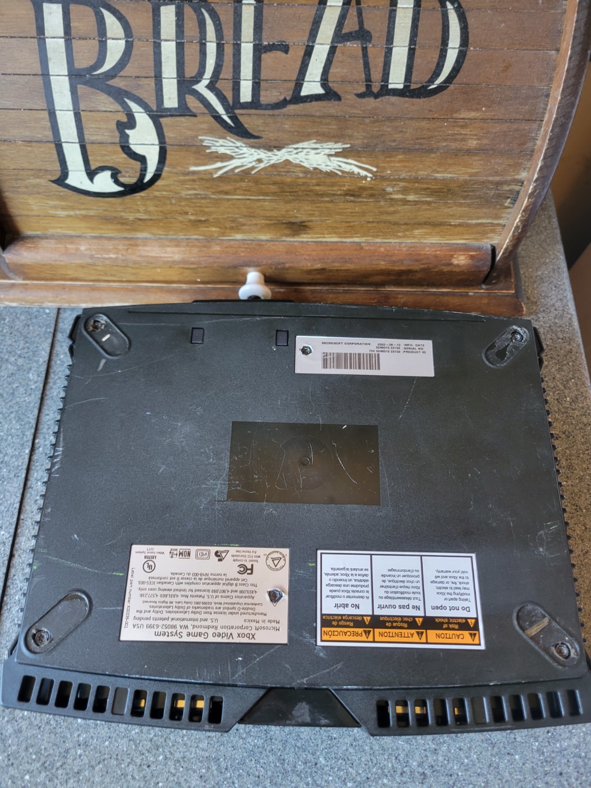 Original Microsoft Xbox Console Black System Only Needs Repair