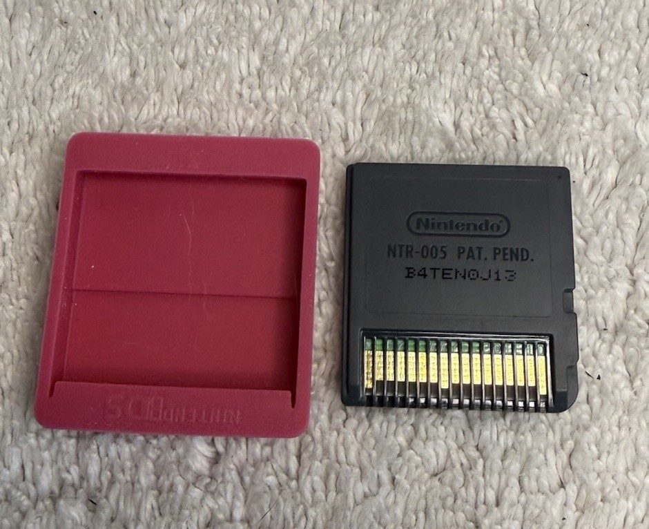 Nintendo DSi TWL-001 White Mario Rhinestone Cover Art OEM Charger Tetris Petz